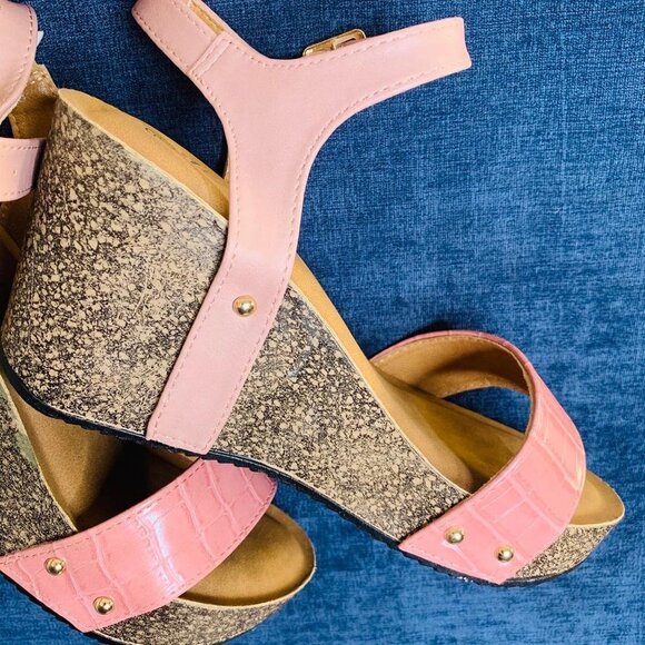 Women's Rose Platform Wedge Summer Casual Sandals - Picture 8 of 15